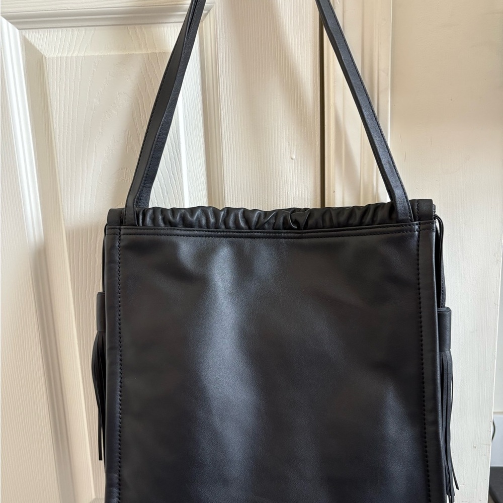Hobo Black Tote Bag with Tassels like new